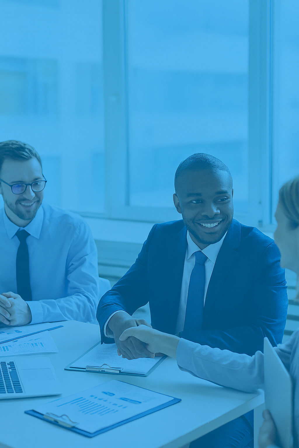 Modern office team collaborating